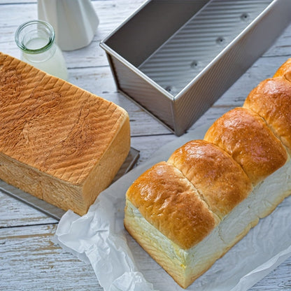 Pullman Loaf Pan with Lid, Extra Large 12.3x4.7x4.3 Inch Sandwich Bread Pan with Vent Holes