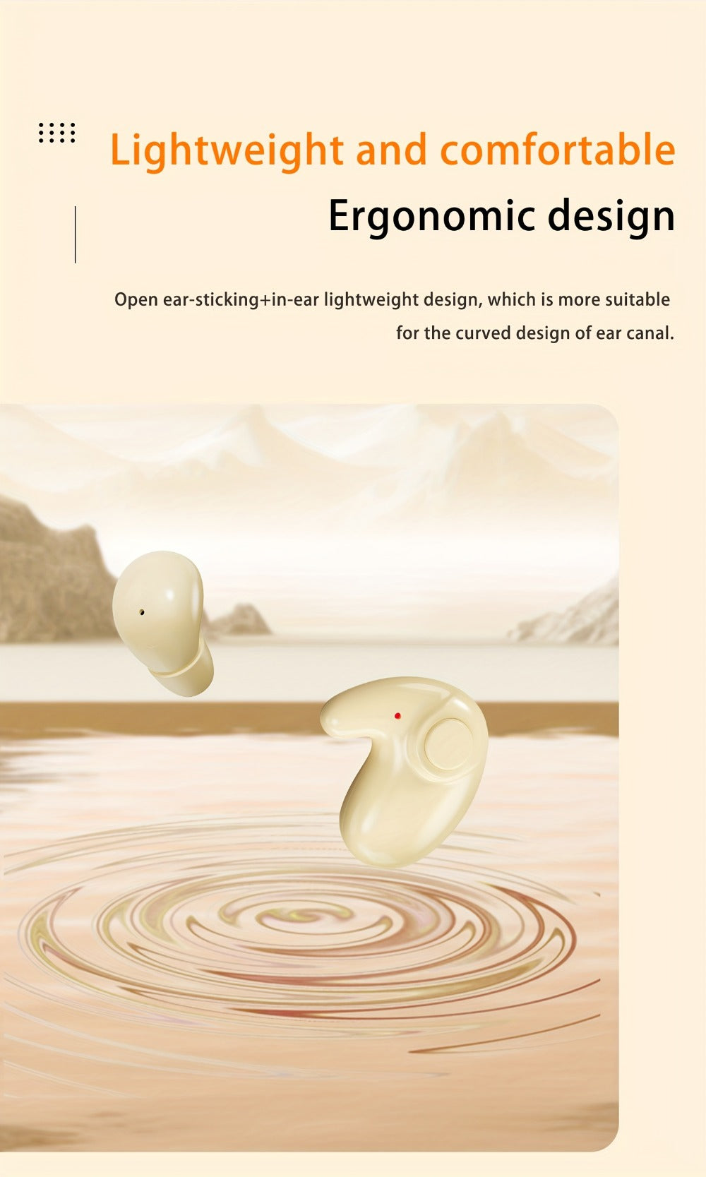 2-in-1 Wireless Earphones Couples Shared Audio Long Battery Life Clear Sound TV Movies for Bedside Audio, Alarms and Room Entertainment