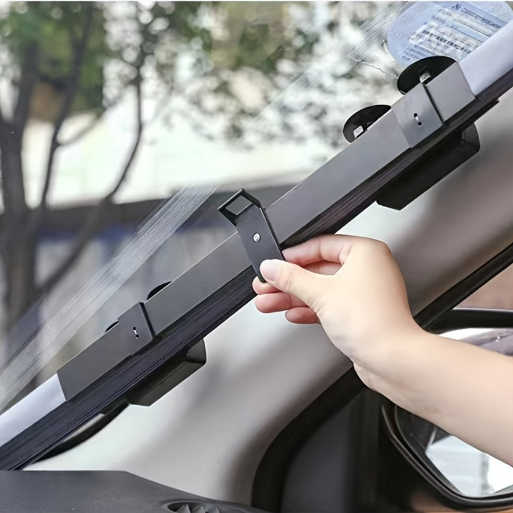 Retractable Windshield Visor Aluminum Automatic Foldable Car Sun Shade UV Protection Thermal Blind Easy Attach Front Window Sunshade Heat