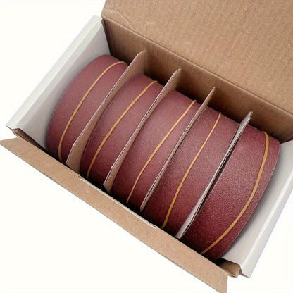 Sandpaper Roll with Dispenser, Aluminum Oxide Multi-Grit Emery Cloth 80-600, 4/5/6 Piece Set, 236 Inch for Wood Metal Glass Woodworking