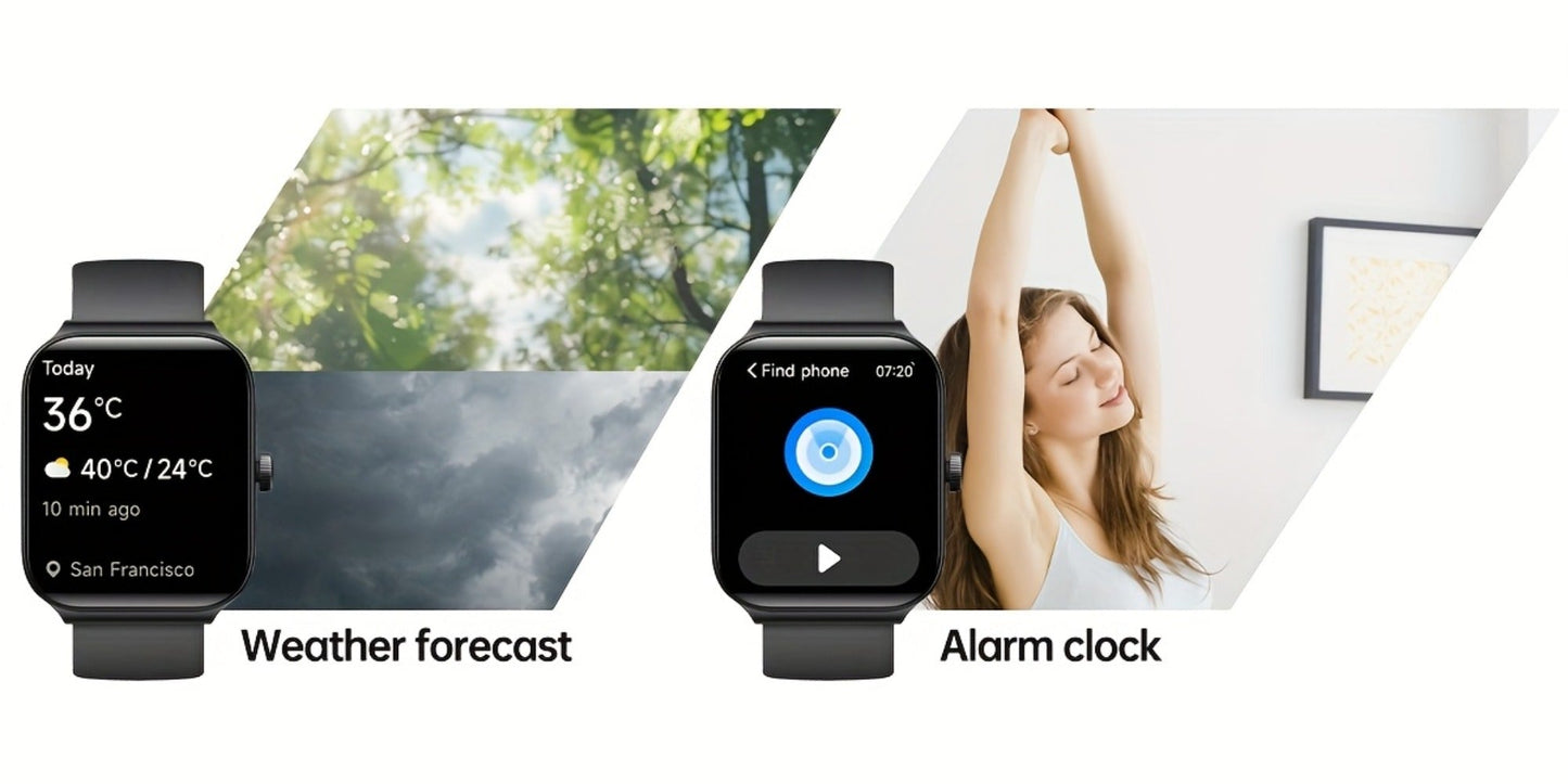 Smartwatch with Alexa Built-in FAWEIO 1.95" Large Display, Wireless Calling, 100+ Sport Modes, Pedometer Heart Rate Sleep Blood