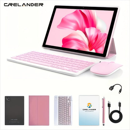 Android Tablet 10.1-Inch Pink 2-in-1 with 6GB RAM, 128GB Storage, 4G LTE and Keyboard Bundle
