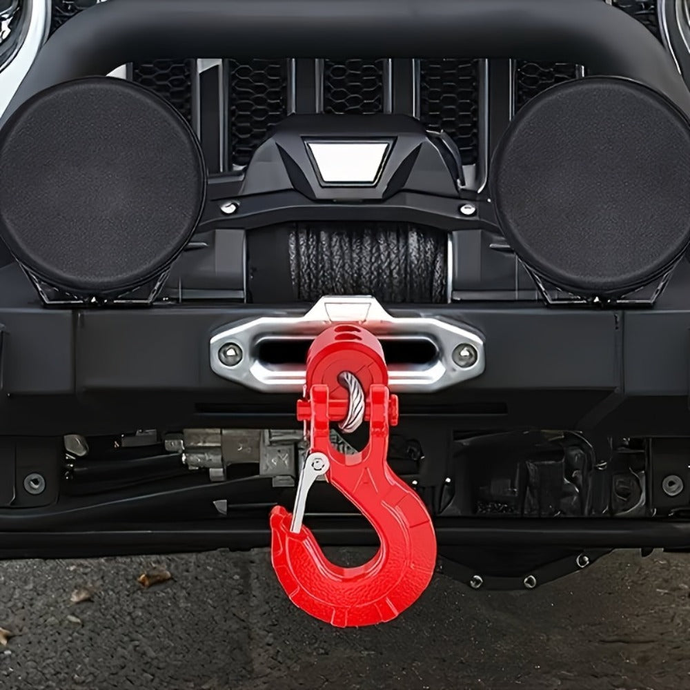 Winch Hook Forged Steel 3/8" Grade 70 Clevis Slip Hook 35, 000 lbs – Spring Latch ATV UTV Jeep Truck Off-Road Recovery Towing