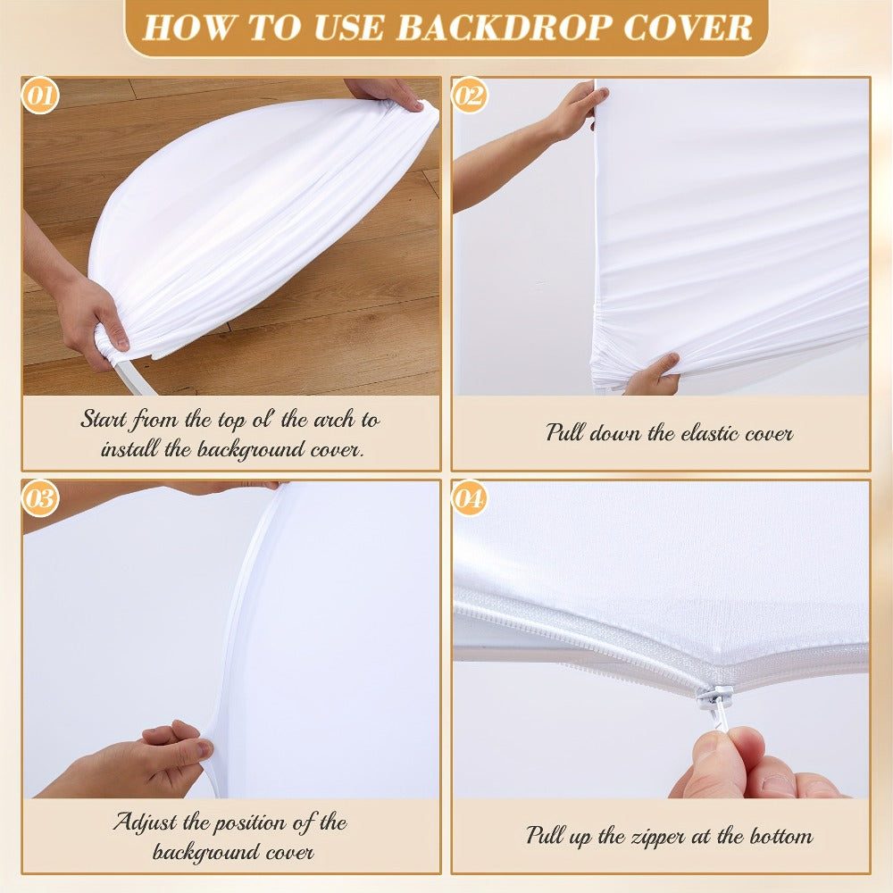 Six-Foot Fitted Arch Photography Backdrop Cover in Navy Blue or Royal Blue for Compatible Frames