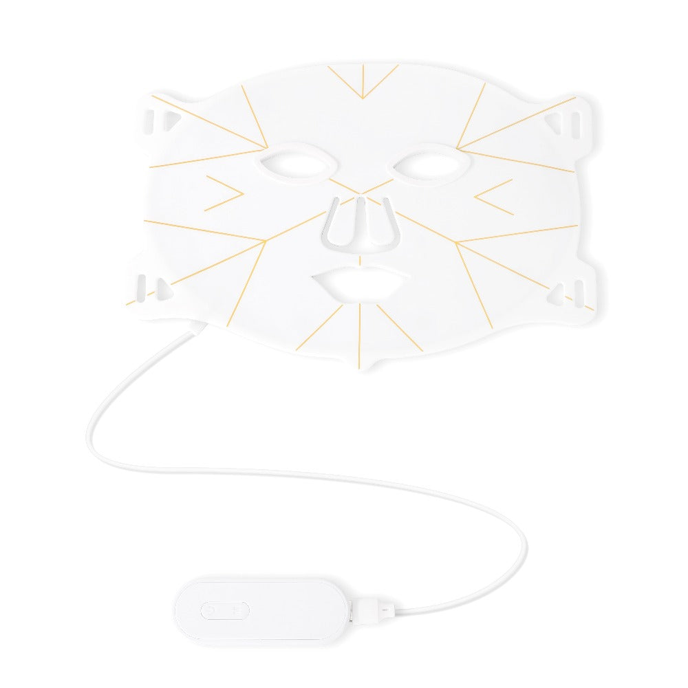 LED Face Mask 7 Color Light Therapy Photon Skin Rejuvenation Mask Portable Silicone Beauty for Entryways, Bedrooms and Living Spaces