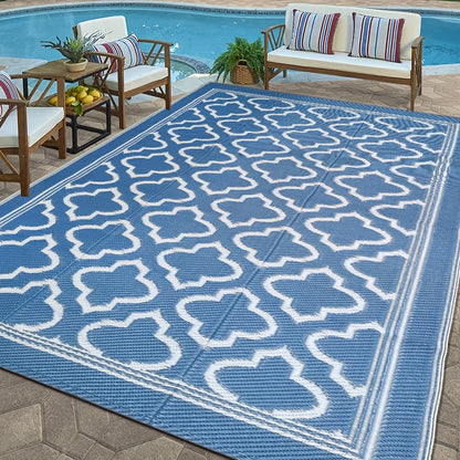 Outdoor Mat | Reversible Foldable Polypropylene RV Camping Patio Picnic