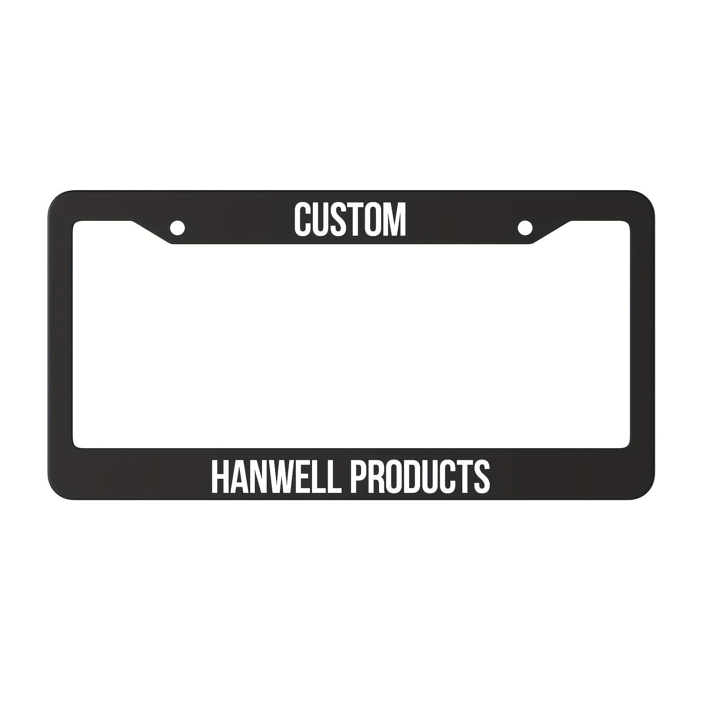 Custom License Plate Frame – 6 Font Styles, Heavy-Duty Weather-Resistant Car Tag Holder, Personalized Front & Rear License Plate Border