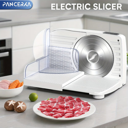 Electric Meat Slicer 0-15mm Adjustable Thickness, Home & Commercial Deli Food Cutter for Meat, Vegetables