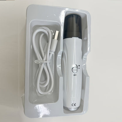 Pet Nail Grinder, DXYE WANIR Rechargeable Two-Speed Tool with Three Port Sizes and White Finish