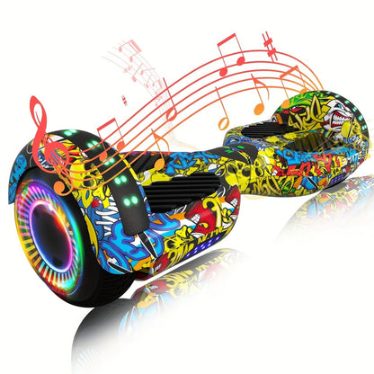 Self Balancing Hoverboard 6.5" LED Light Up Wheels 300W Motor 7.5MPH for Kids Teens Adults Multiple Colors