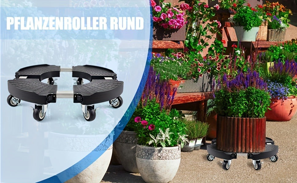 Plant Caddy with Wheels | 330 Lbs Heavy Duty, 8 Lockable Casters, Fits 8"-22" Pots