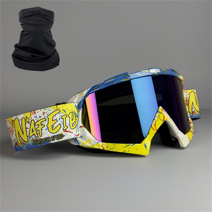 Thirty-Style NAFEIB Ski Goggle and Matching Headwear Set with Mirrored, Clear, Silver and Gray Lens Options