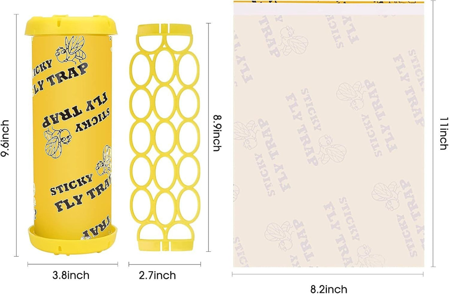 Wasp Trap Outdoor Hanging Reusable Yellow Jacket Trap Carpenter Bee Hornet Catcher with Sticky Bait for Garden Patio Outside