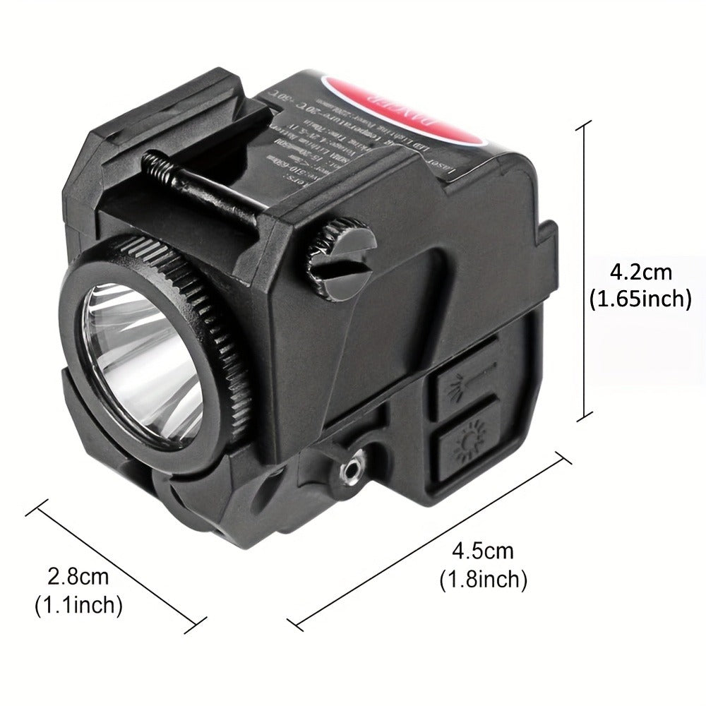 Tactical Green Laser Sight with LED Flashlight Combo – USB Rechargeable, Picatinny Rail Mount, Ambidextrous for Pistols, Rifles & Airguns