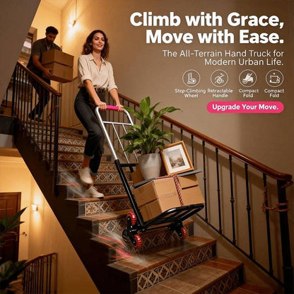 Folding Stair-Climbing Hand Truck with 220, 450 or 680 lb Model Labels and Three Frame Configurations