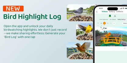 Smart Bird Feeder with Camera AI Bird Identification, 2K HD Live View, Auto Capture & Color Night Vision