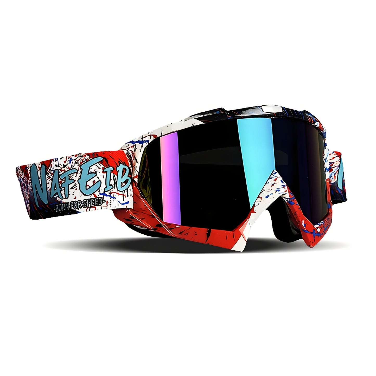 Ski Goggles Set with Black Headband – TPU Frame PC Lens Mirror Coating, Thick Foam Pad, Adjustable Strap, 28+ Color Styles