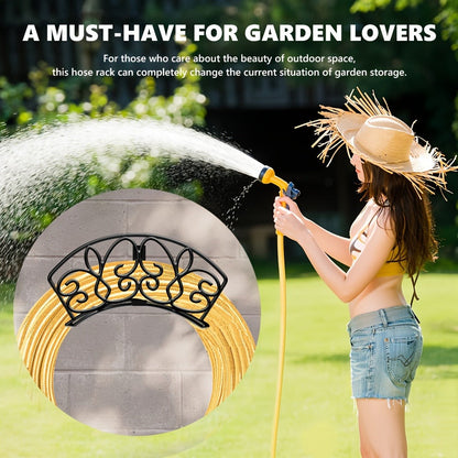 Wall-Mounted Water Pipe Bracket Decorative Bird Butterfly Garden Hose Holder 11x6in