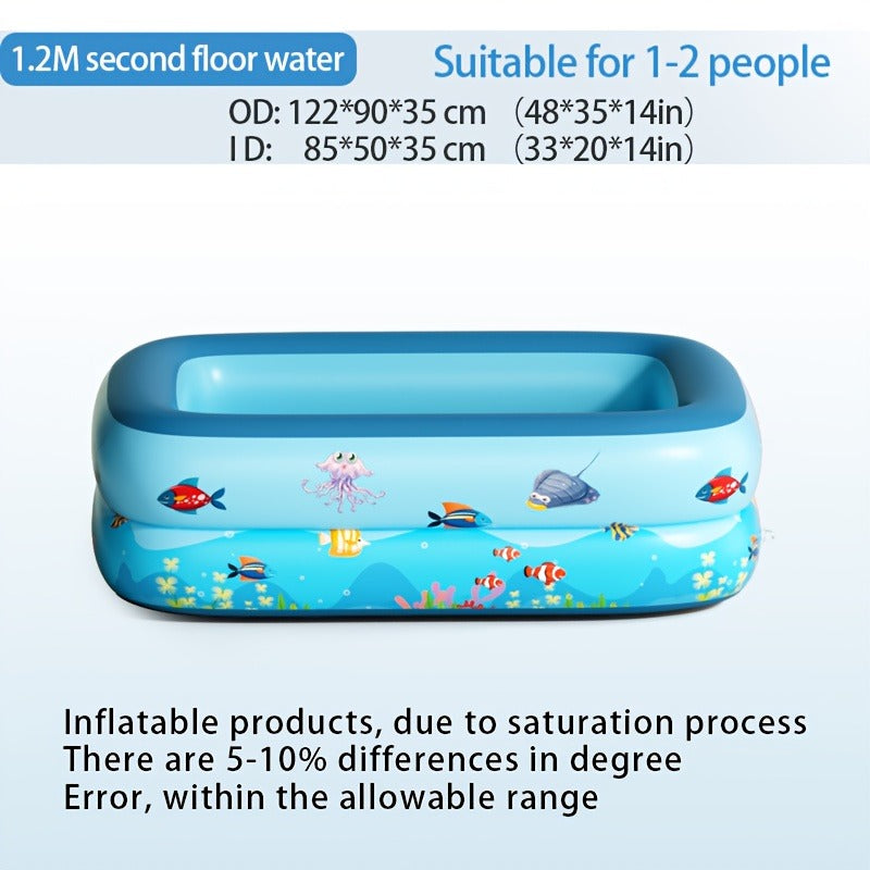 Inflatable Pool XL Extra Large Backyard Swimming Pool 3-Chamber Thick PVC Family Pool for Adults Kids Summer Outdoor Fun Multiple Sizes