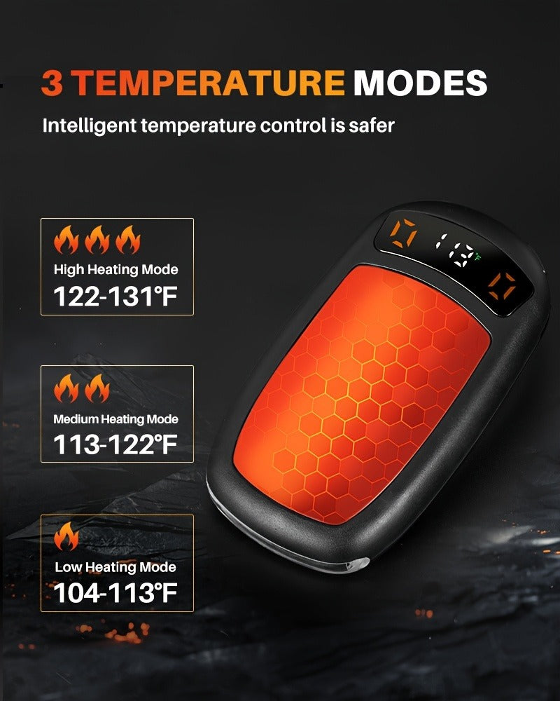 Rechargeable Hand Warmers with COB Light 2 Pack, Magnetic USB Electric Pocket Hand Warmer 12 Hours Heat, Portable Reusable Handwarmer