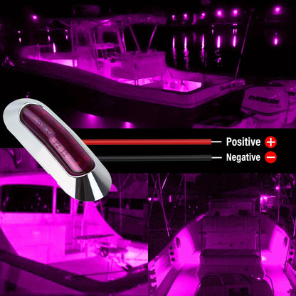 Marine LED Navigation Lights Set of 20 – Stern Circular Deck & Onboard Boat Lights for Yachts & Boats | Low Frequency, No Battery Required