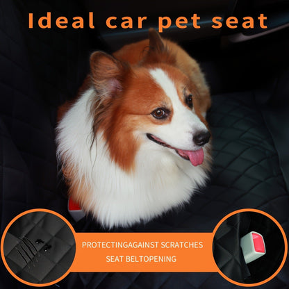 Quilted Dog Car Back Seat Cover with Side Flaps, Mesh Window and Six Color or Pink Mat Bundle Options