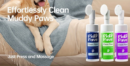 Dog Paw Cleaner No-Rinse with Soft Brush – pH Balanced Paw Wash for Dogs & Cats, 5oz Gentle Grooming Cleanser in Lavender Chamomile