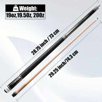 58-Inch Canadian Maple Pool Cue with 12.5mm Tip, Irish-Linen Wrap and Five SA-Series Design Codes