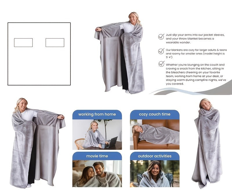 Portable Outdoor Blanket All-Season Soft Lightweight Throw for Work Break Camping Picnic Travel – 6 Colors Gift for Men & Women Christmas