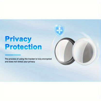 Two-Pack Round Apple Find My Item Trackers in Black and White with Silicone Key Ring Holders