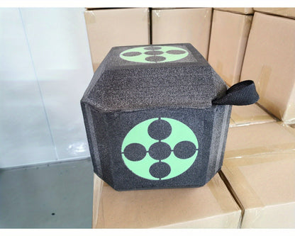3D Archery Target Cube – Self-Healing Foam Multi-Faceted 23cm Block for Outdoor Backyard Range | Portable High-Density Target for Beginners