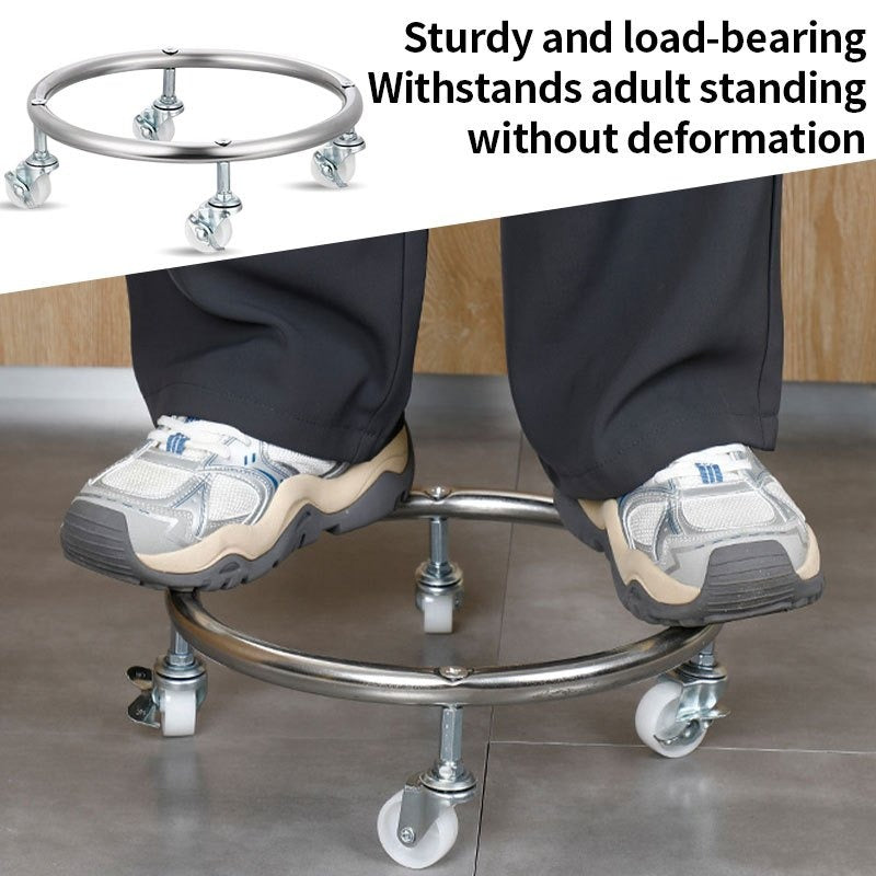 Propane Tank Dolly with 4 Locking Wheels, Gas Cylinder Cart & Movable Base for Tanks, Garden Pots & Storage