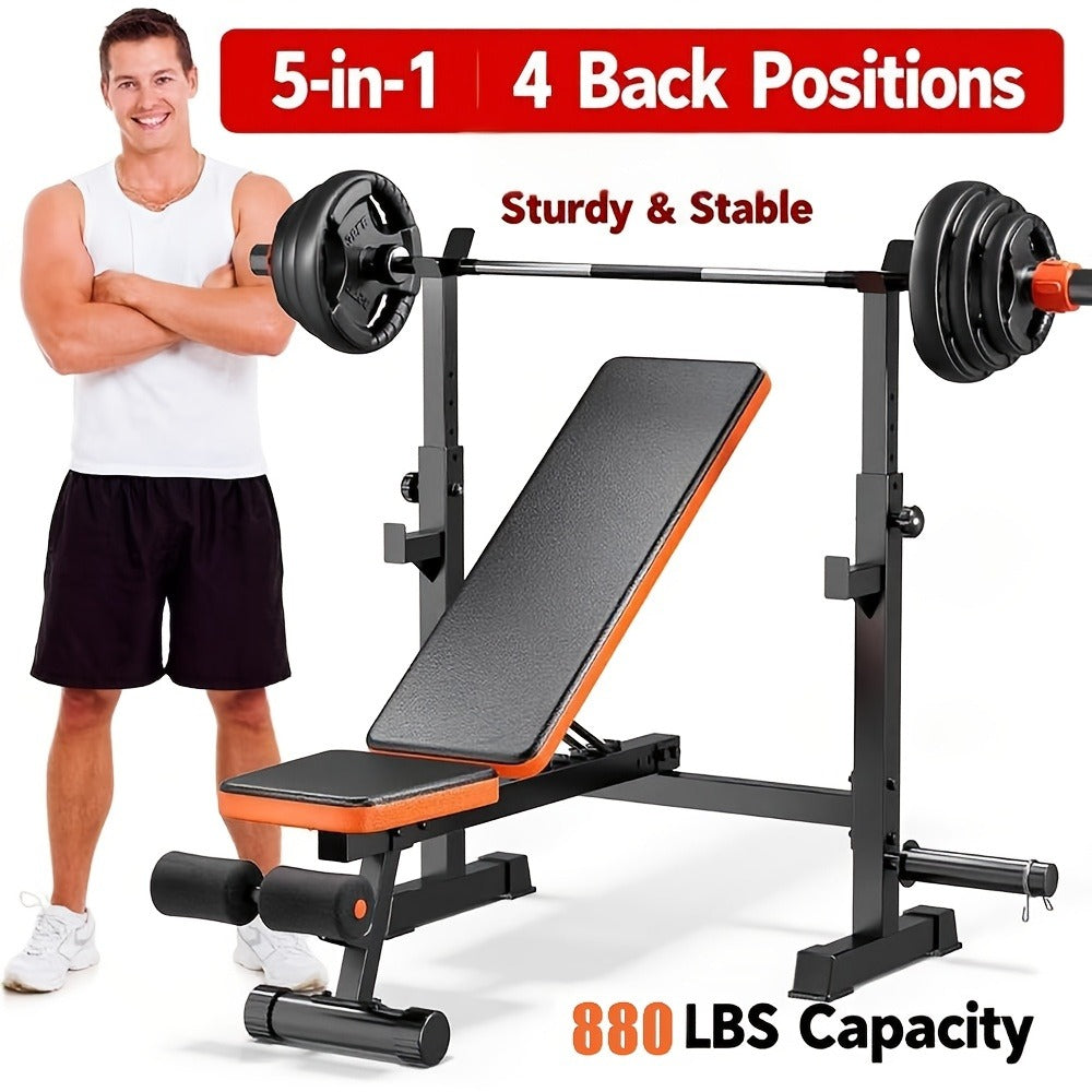 14-in-1 Adjustable Weight Bench Foldable – 770lb Capacity, Multi-Function Full Body Strength Training, Space-Saving Design