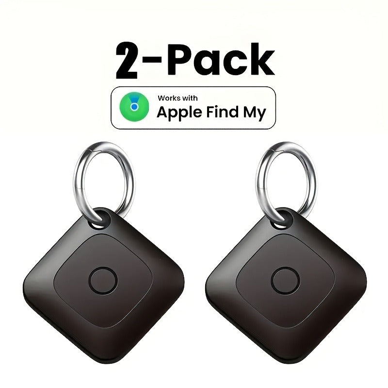 Round Bluetooth Item Finder in One-, Two- or Four-Pack Black Options with 1.43-Inch Case and Key Ring