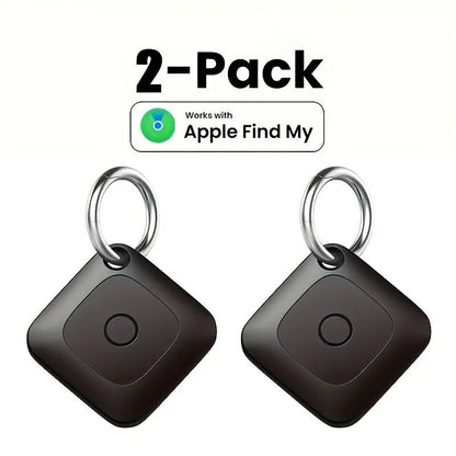 Round Bluetooth Item Finder in One-, Two- or Four-Pack Black Options with 1.43-Inch Case and Key Ring
