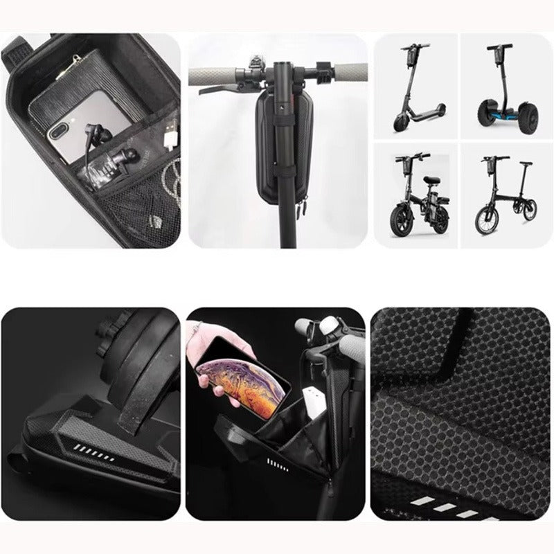 Electric Scooter Handlebar Bag Front Storage 2L Large Capacity – Portable Waterproof Handlebar Pouch for Phone, Wallet & Essentials