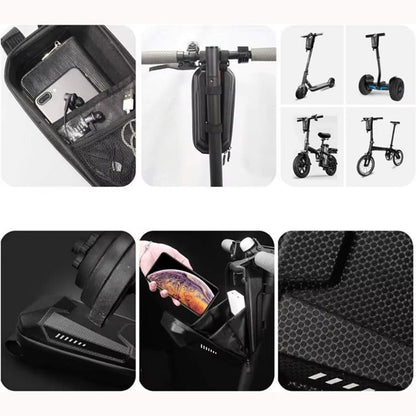 Electric Scooter Handlebar Bag Front Storage 2L Large Capacity – Portable Waterproof Handlebar Pouch for Phone, Wallet & Essentials