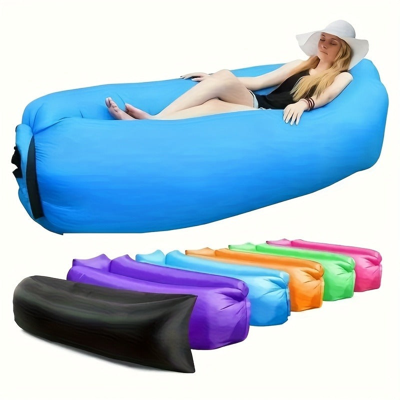 Inflatable Air Sofa Outdoor Camping Lounger 440LB Heavy Duty Quick Inflate Portable Lazy Bag Sofa Bed with Carry Bag Lightweight Compact