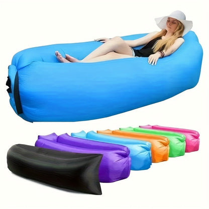 Inflatable Air Sofa Outdoor Camping Lounger 440LB Heavy Duty Quick Inflate Portable Lazy Bag Sofa Bed with Carry Bag Lightweight Compact
