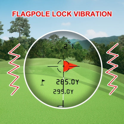 White Golf Laser Rangefinder with 1000-Yard Source Rating, Magnetic Side Panel, Slope Switch and USB-C Charging