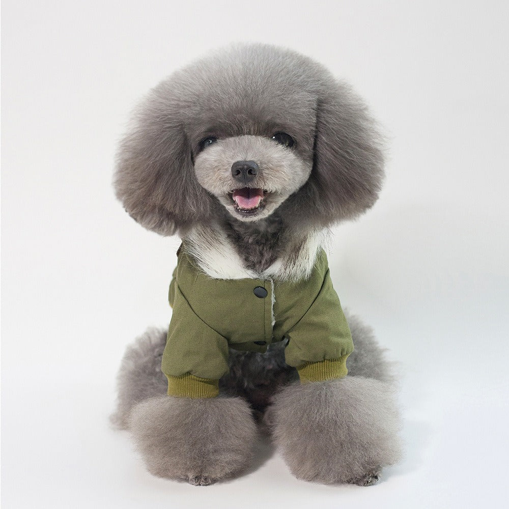 Dog Vest Coat Two-Leg Autumn Winter Lined Warm Pet Clothes for Small Medium Dogs, Sleeveless Back Coverage Dog Jacket for Cold Weather