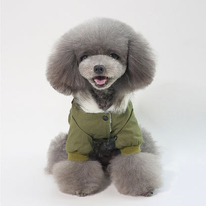 Dog Vest Coat Two-Leg Autumn Winter Lined Warm Pet Clothes for Small Medium Dogs, Sleeveless Back Coverage Dog Jacket for Cold Weather