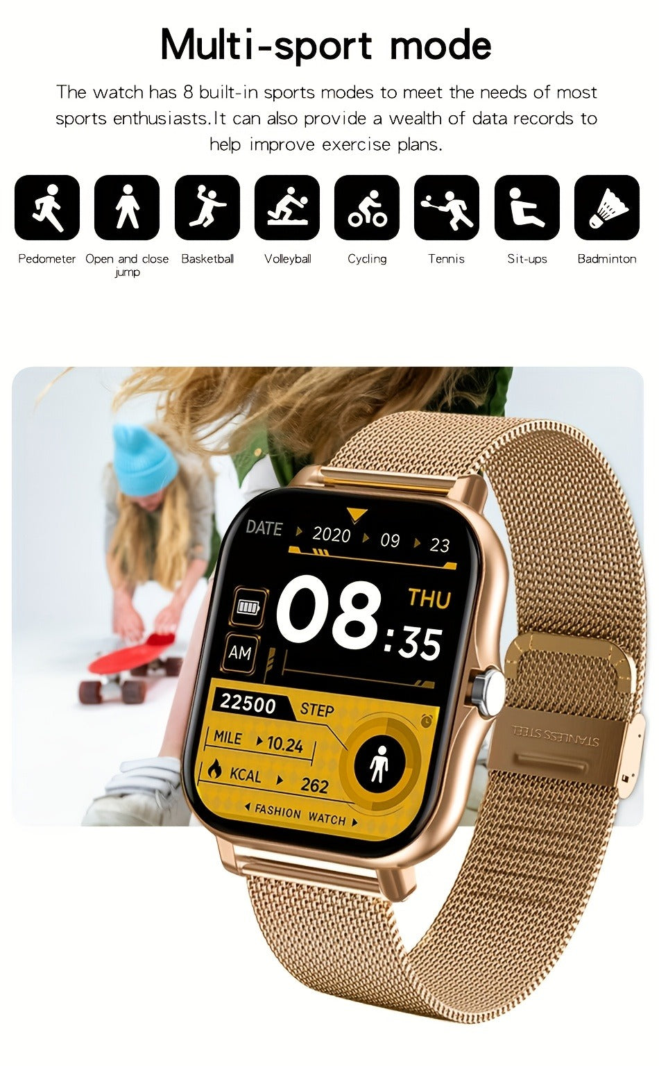 Smartwatch Bluetooth Calling with 1.83" Full Touch Screen, Multiple Sport Modes, Music Control & Sedentary Reminder – Fitness Tracker