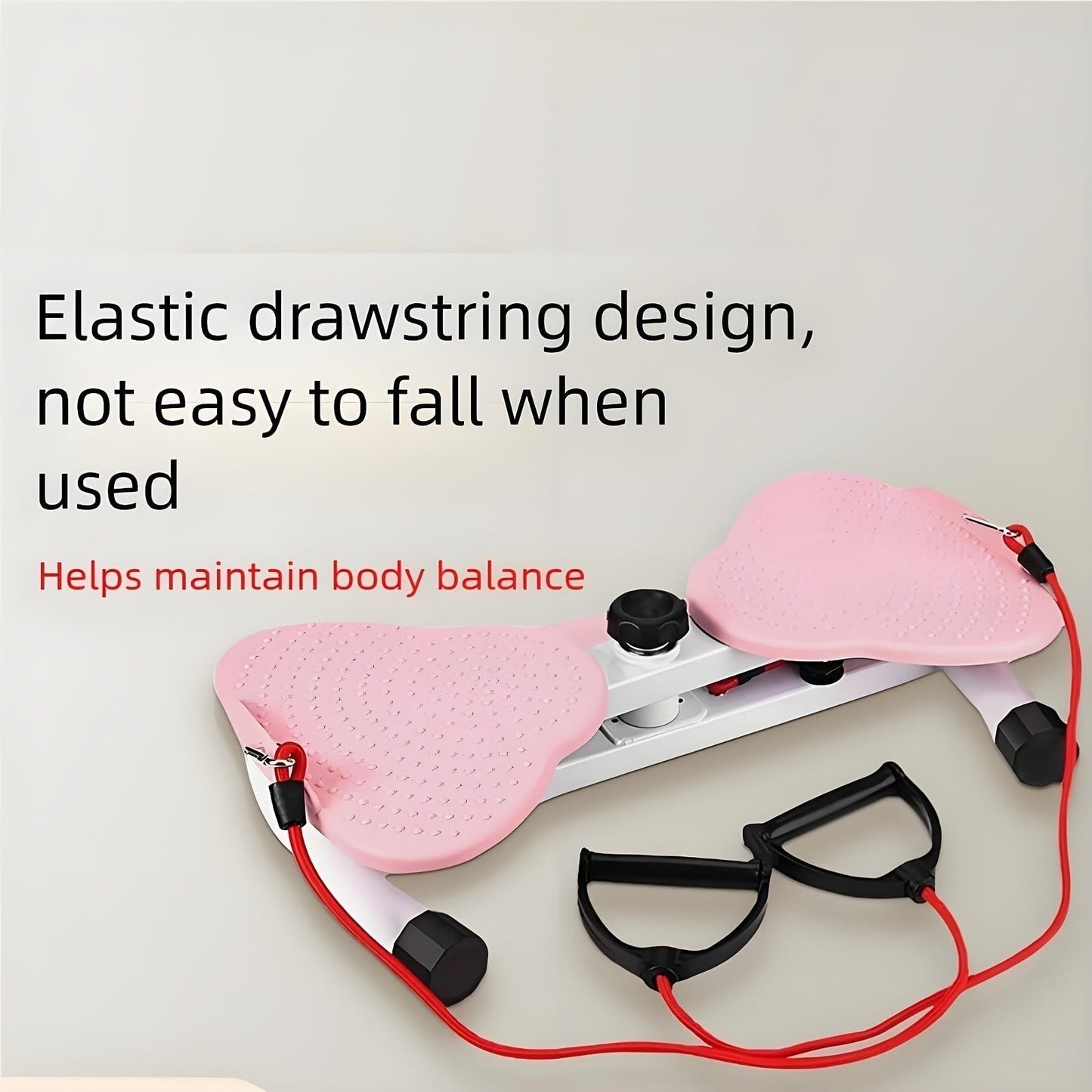 Fitness Equipment Waist Twist Platform with Figure-Eight Resistance Tubes Display and Three Colors