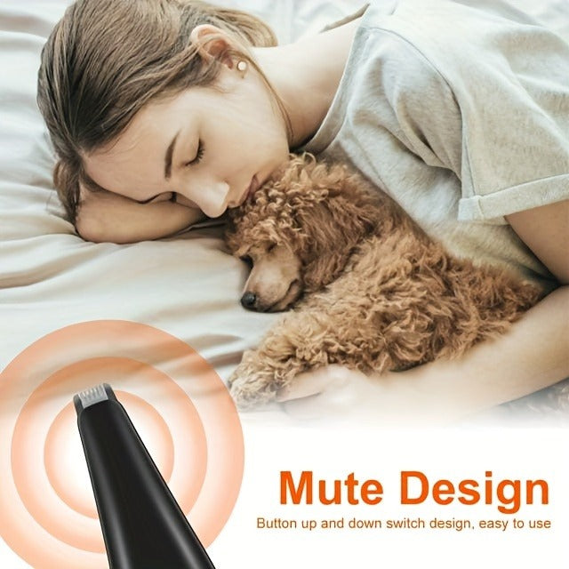 Pet Detail Trimmer Cordless USB Rechargeable – Ceramic Blade Precision Clipper for Dogs Cats Face Paws Ears Eyes Tail