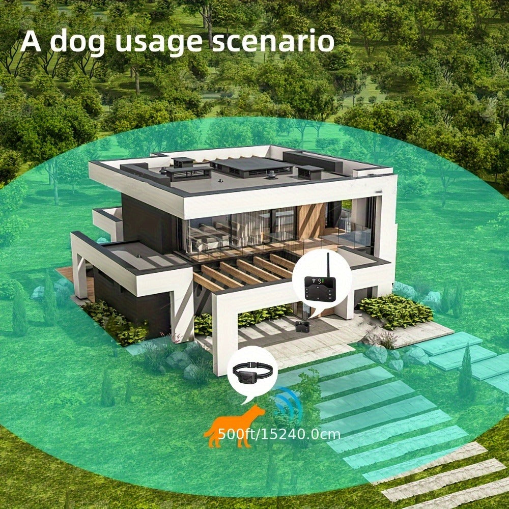 Wireless Dog Fence System with Remote Training Collar – 2.4GHz 800ft Range, 9-Level Adjustable, Containment System