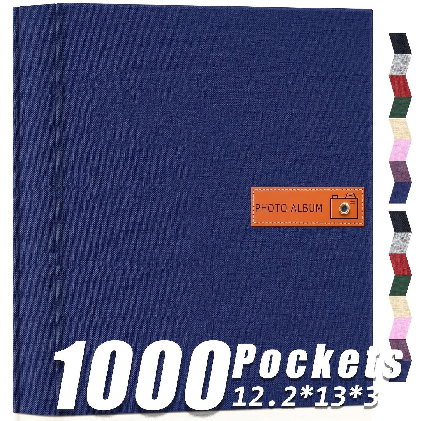 Photo Album 4x6 200 & 1000 Pockets with Label – Linen Hardcover Memory Book for Wedding, Baby, Travel, Anniversary