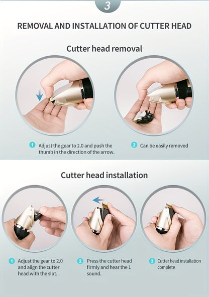 12-in-1 Pet Hair Trimmer Kit USB Rechargeable – Professional Cordless Electric Clippers for Dogs Cats Puppies Kittens