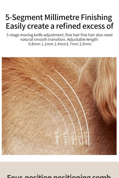 Pet Grooming Clippers Rechargeable with LED Display – Cordless Electric Dog Cat Hair Clipper, Detachable Blades 4 Guide Combs Low Noise