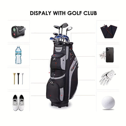 Golf Cart Bag with Full-Length Dividers – Sturdy Spacious Stand Bag with Multiple Pockets for Golf Club Organization, Accessories Storage